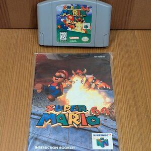 Super Mario 64 Nintendo N64 Game Cartridge w/Manual (NUS-NSME-USA) TESTED - VGUC